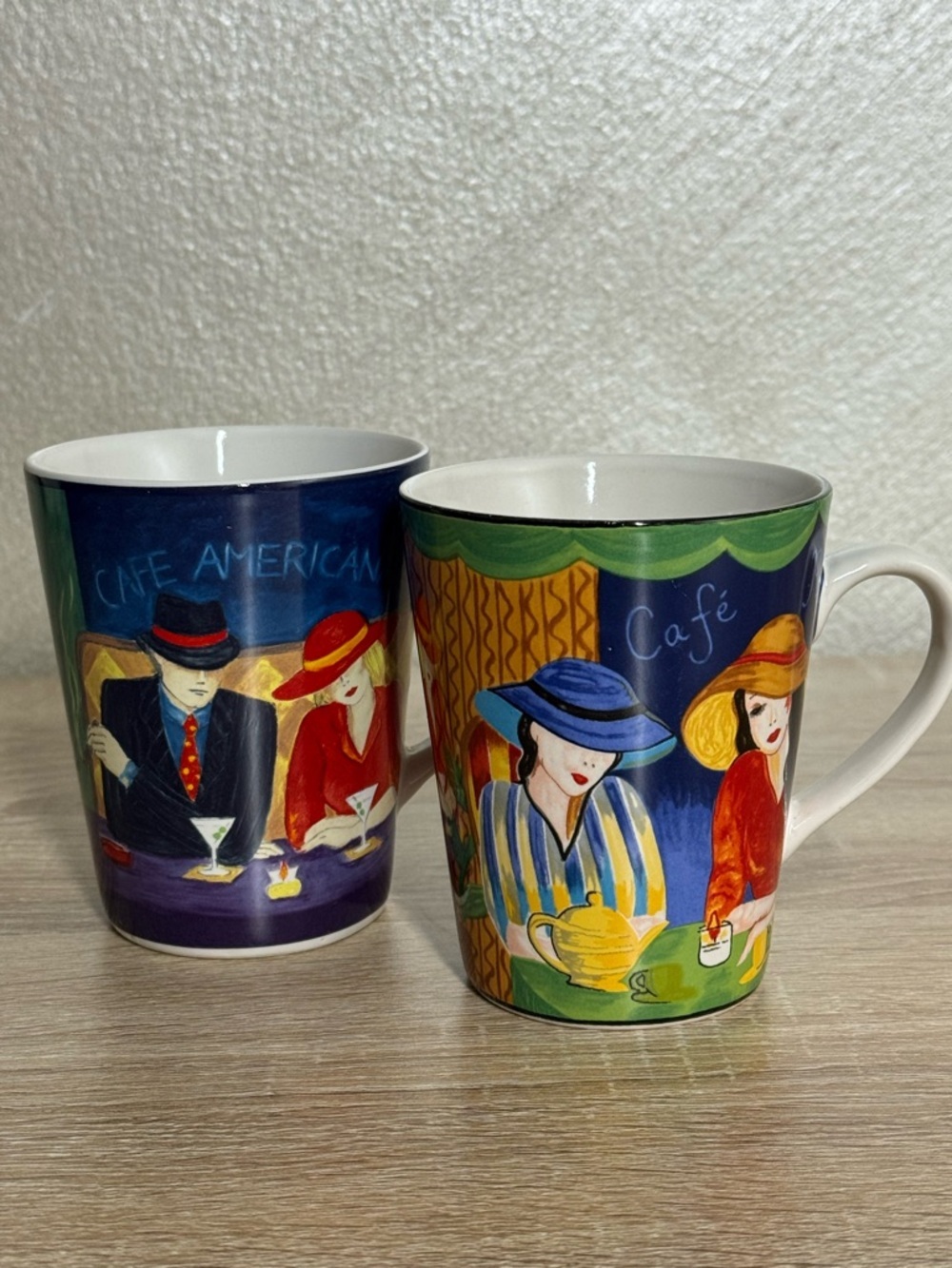 Vintage Sango Cafe Paris Cafe Americano Lot If Two Coffee Mug